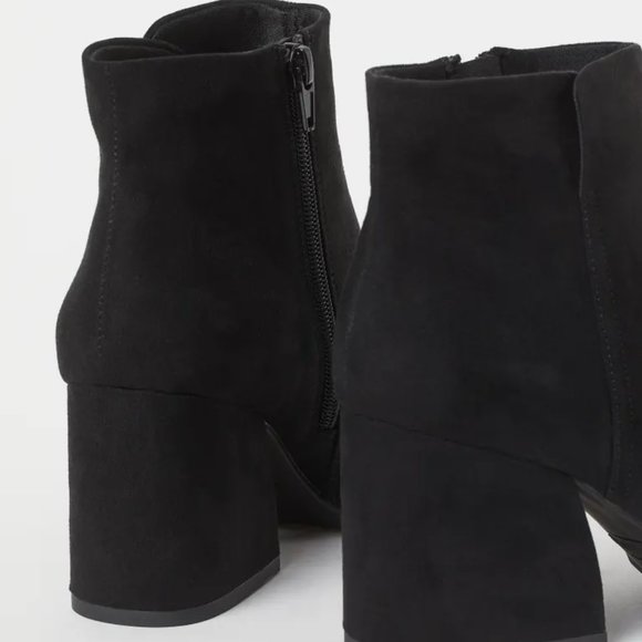 H&M Block Heel Faux Suede Boots - Picture 4 of 12